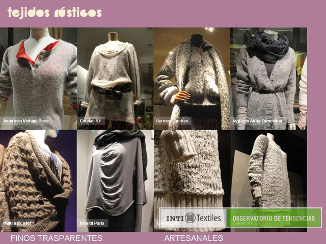 Tejidos rusticos para mujer moda otoño invierno 2010